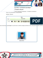 Learning Activity 1 / Actividad de Aprendizaje 1 Evidence: My Profile / Evidencia: Mi Perfil
