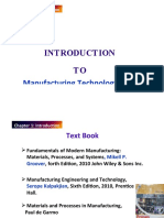Manufacturing Technology: Chapter 1: Introduction