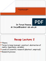DR Faryal Razzaq DR - Faryal@szabist-Isb - Edu.pk: Research Methods and Techniques Feb 2018