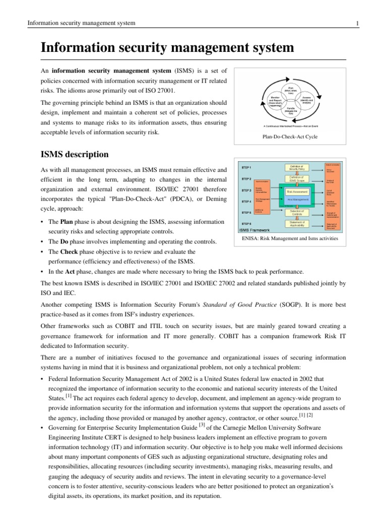 ISMS | PDF | Information Security | Risk Management
