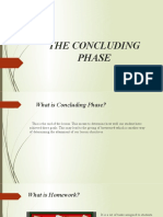 The Concluding Phase