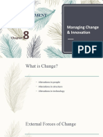 Chapter 8 Managing Change & Innovation