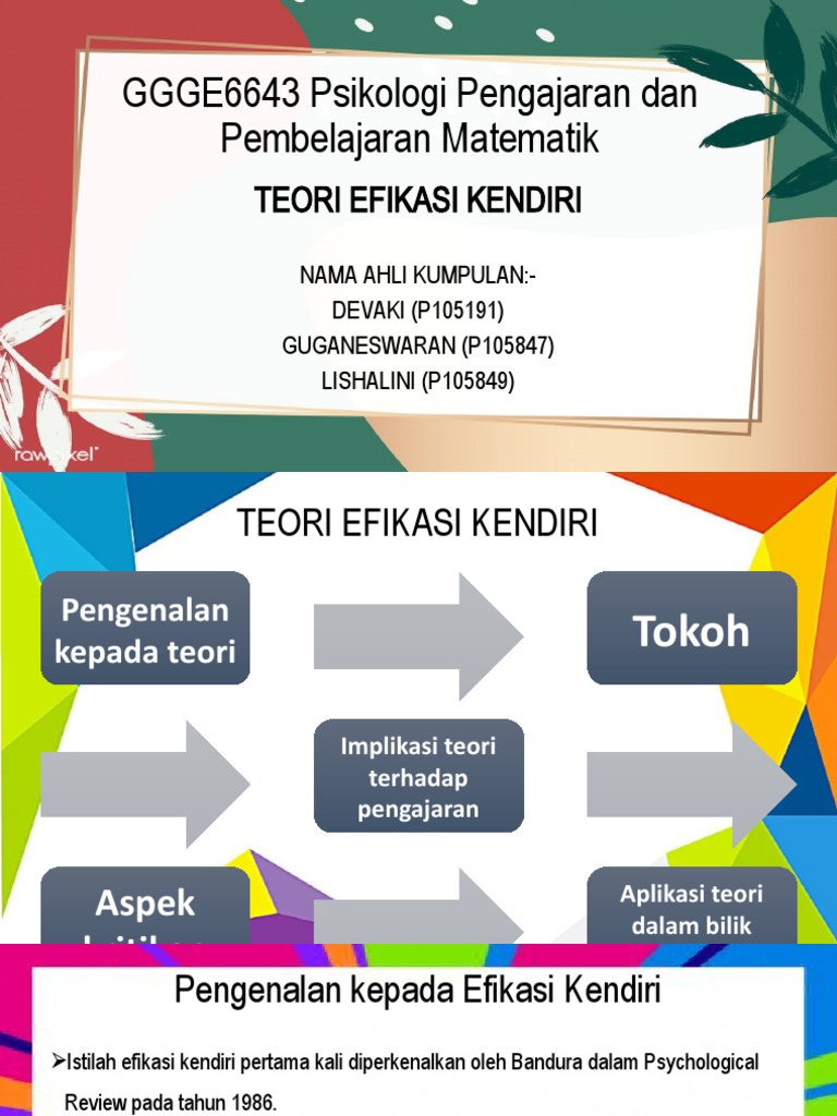 Teori Efikasi Kendiri Pdf