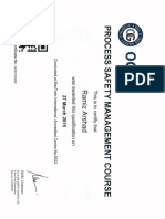 Certificate, Process Safety Management