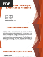 Quantitative Techniques & Operations Research: Ankit Sharma Neha Rathod Suraj Bairagi Vaibhav Thamman