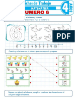 Fichas de Trabajo para aprender números hasta 6