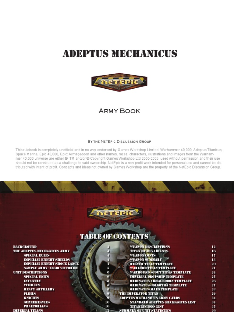 Adeptus Mechanicus: Army Book | PDF | Artillery | Infantry