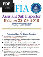 FIA Past Paper MCQs for Assistant Posts | PDF