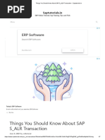 Things You Should Know About SAP S - ALR Transaction - Saptutorials - in
