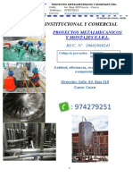 Brochure Proyectos Metalmecanicos y Montajes e I R L