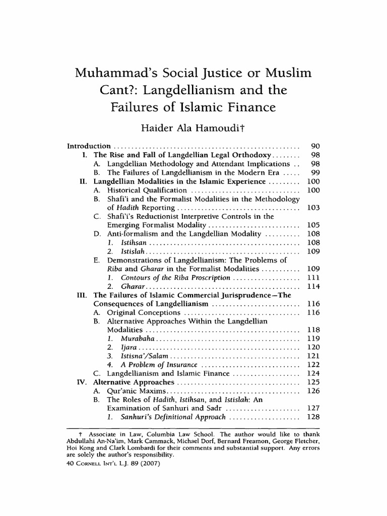 Failures of Islamic Finance Explained | PDF | Islamic Banking And ...