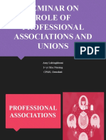 Seminar On Role of Professional Associations and Unions