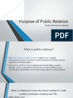 Purpose of Public Relation
