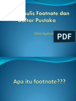 Tips Menulis Footnote Dan Daftar Pustaka