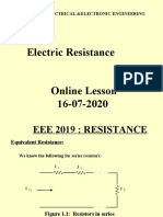 Electric Resistance Lesson-The Continuation