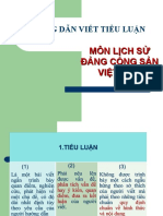 HƯỚNG DẪN VIẾT TIỂU LUẬN LỊCH SỬ ĐẢNG