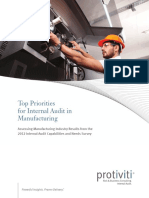 2012 Internal Audit Survey Manufacturing Industry Protiviti