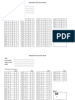 Placement Test Answer Sheet: Circle The Correct Answer