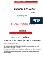 Organizational Behaviour: Personality