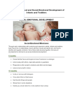 Cognitive, Physical and Social-Emotional Development of Infants and Toddlers