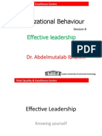 Organizational Behaviour: Effective Leadership