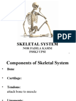 Skeletal System: Nor Fadila Kasim FSSKJ Upsi