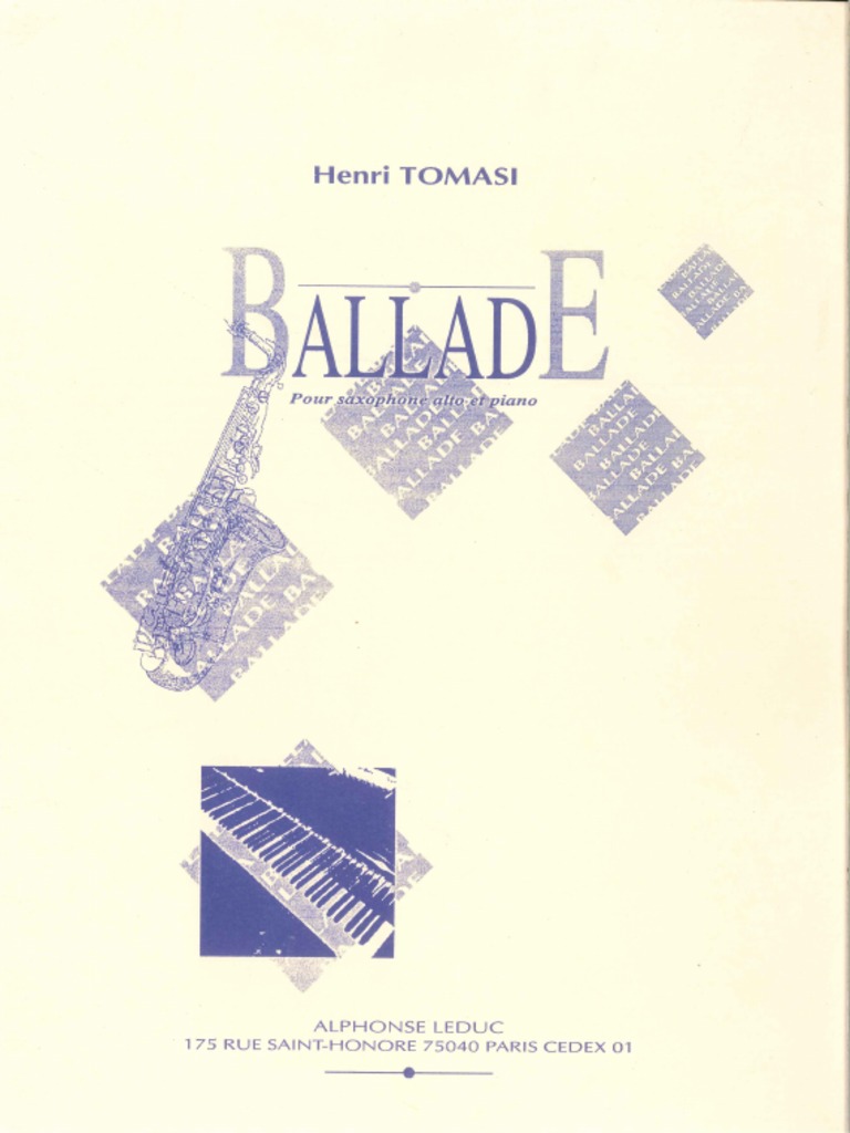 Ballade Henri Tomasi | PDF