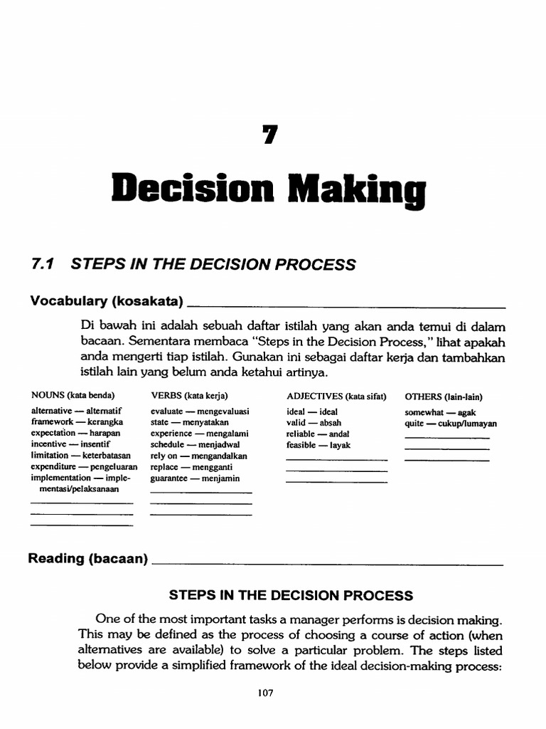 7 Decision Making | PDF