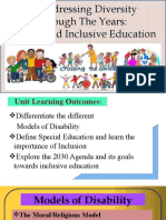 Models of Disability & Inclusive Education