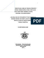 Analisis Kebutuhan Jumlah Tenaga Perawat Berdasarkan Beban Kerja Pada Instalasi Rawat Inap Rsud Mamuju Utara Provinsi Sulawesi Barat