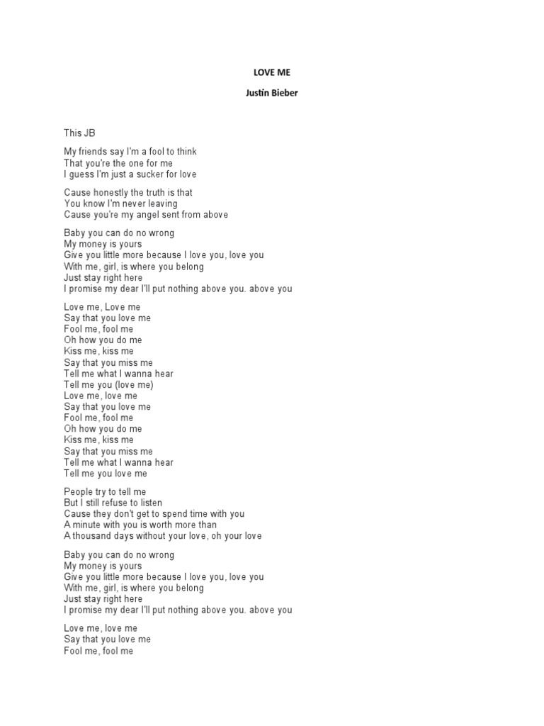 Love Me Pdf