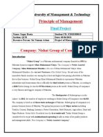 Principle of Management Project