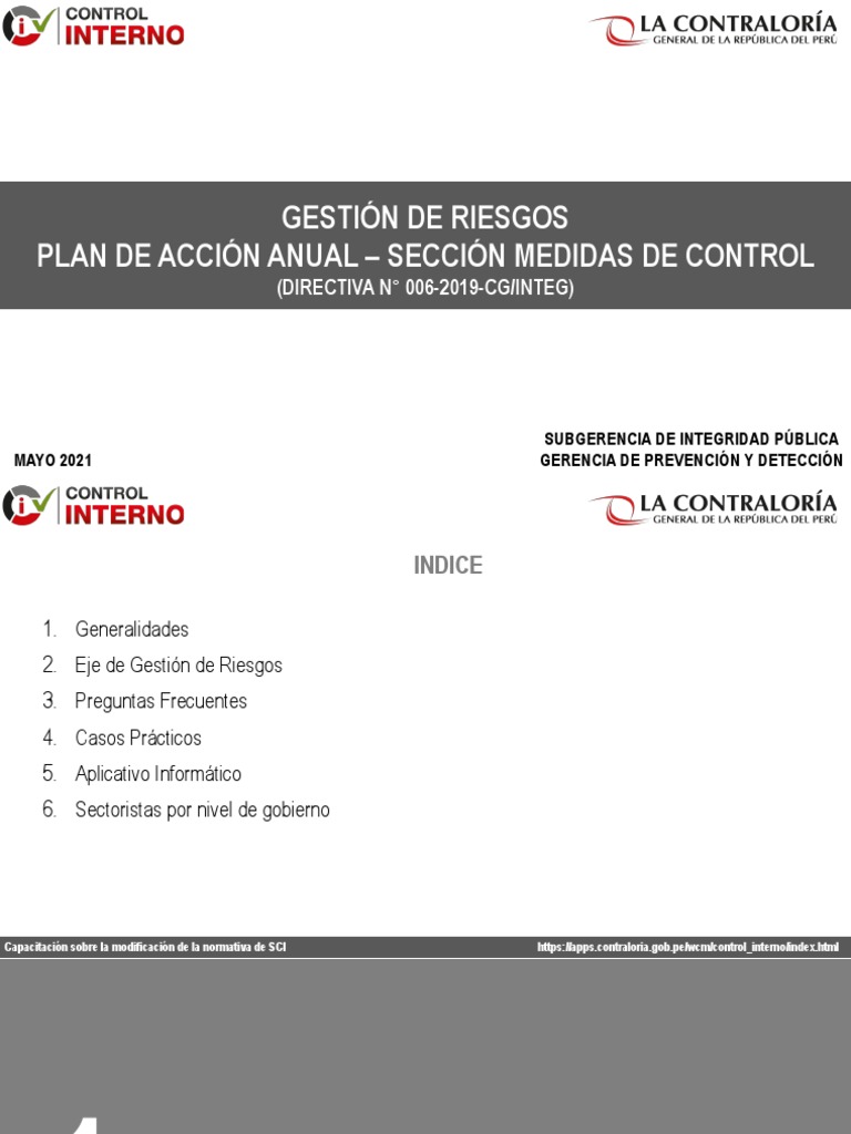 Plan de Acción Anual en Gestión de Riesgos | PDF | Presupuesto ...