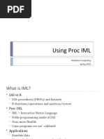 Using Proc IML: Statistical Computing Spring 2014