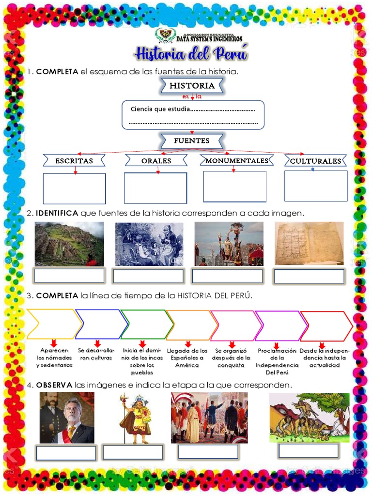 Fichas De Historia Del Peru Para Primero De Primaria Nbkomputer