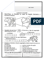 avaliação de geografia, região nordeste