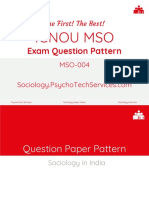 IGNOU Exam Question Pattern MSO MSO-004 Sociology in India