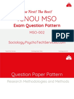 IGNOU Exam Question Pattern MSO MSO-002 Research Methodologies and Methods