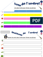 Ordre Mots Dans Phrase Série 3 Légumes CLASSE DE DEFINE