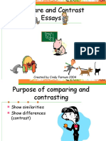 Compare and Contrast Essays: Created by Cindy Farnum 2004