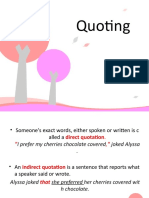 1 Quoting