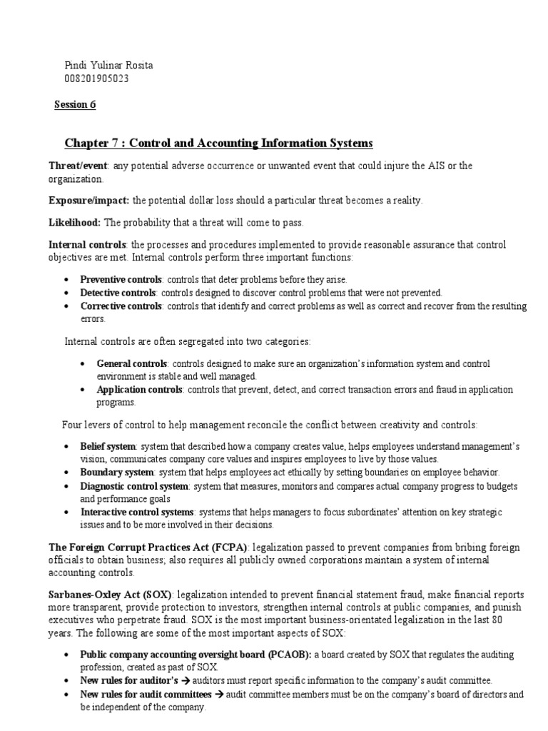 Internal Controls in Accounting Systems | PDF | Internal Control ...