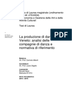 Tesi La Produzione Di Danza in Veneto