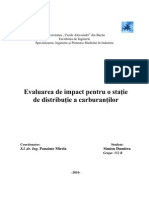 Proiect La Studiul Impactului Ecologic II / Evaluarea de Impact A Unei Statii de Distributie Carburanti