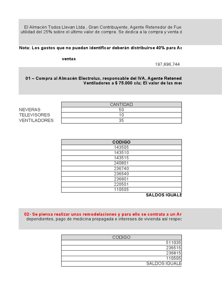 Taller de Impuestos | PDF | Comercio | Pagos