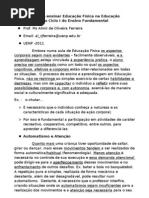 Aprender e ensinar Educação Física na Educação Infantil e no Ciclo I do Ensino Fundamental