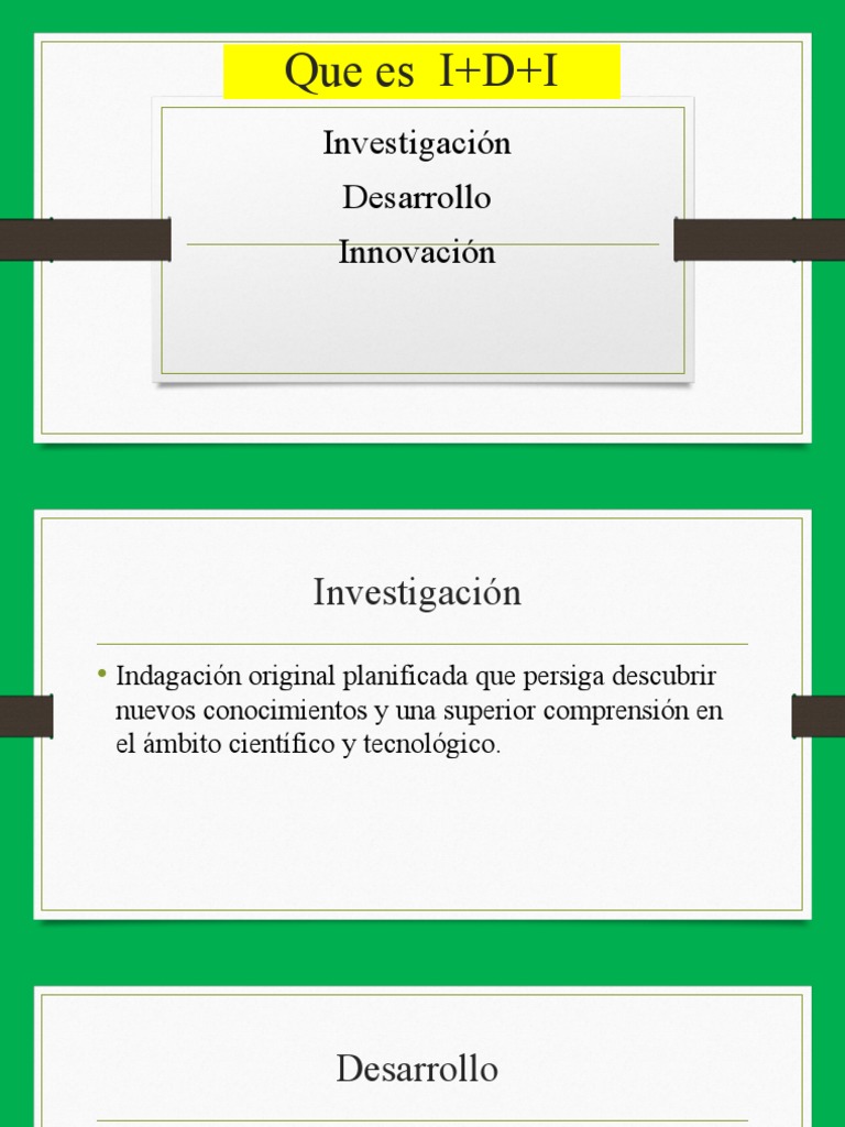 Investigacion Desarrollo E Innovacion Pdf Innovación Tecnología