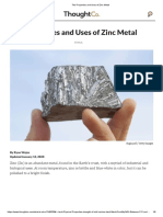 Properties and Uses of Zinc Metal