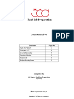 Bank Job Preparation Bank Job Preparation: Lecture Material - VI