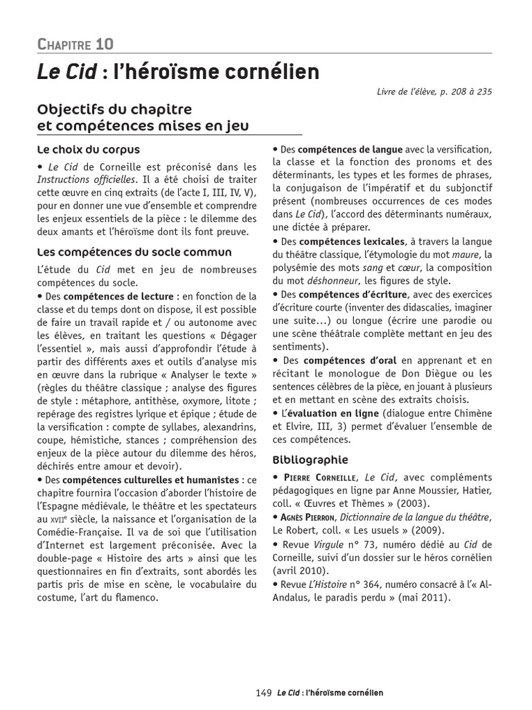 Controle De Lecture Le Cid 4eme Pdf Rives Bleues 4e LPPDF | PDF | Théâtre | Divertissement (Général)